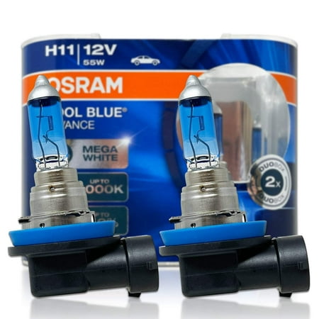 H11: Osram 62211CBA Cool Blue Advance Halogen Bulbs | Pack of 2
