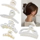 thumbnail image 1 of 5 Pcs Large Pearl Hair Claw Clips White Black Hair Clips Thick Long Hair Jaw Clips Barrettes Hair Accessories, 1 of 5