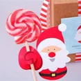 thumbnail image 5 of Tarjetas de papel con forma de piruleta de Navidad, dibujos animados de Papá Noel, pingüino, muñeco de nieve, regalos de dulces para niños, paquete de envoltura, decoración para fiesta de Año Nuevo, 5 of 5
