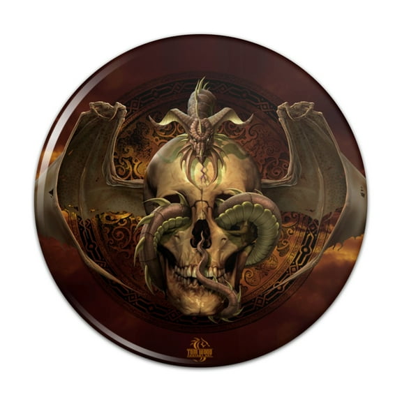 Dragon Skull Design Pinback Button Pin