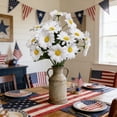 thumbnail image 7 of CuiLiyq Artificial Memorial Flowers, Outdoor Grave Decorations, UV Resistant Fake Silk Flowers Patriotic Cemetery Flowers for 4th of July Independence Day Decor Home, 7 of 7