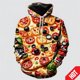 thumbnail image 3 of Sudadera con capucha con estampado 3D de pizza de pepperoni, sudadera con capucha de comida hipster, ropa de calle informal, divertida, ropa unisex para hombres y mujeres, sudaderas con capucha de nue, 3 of 5