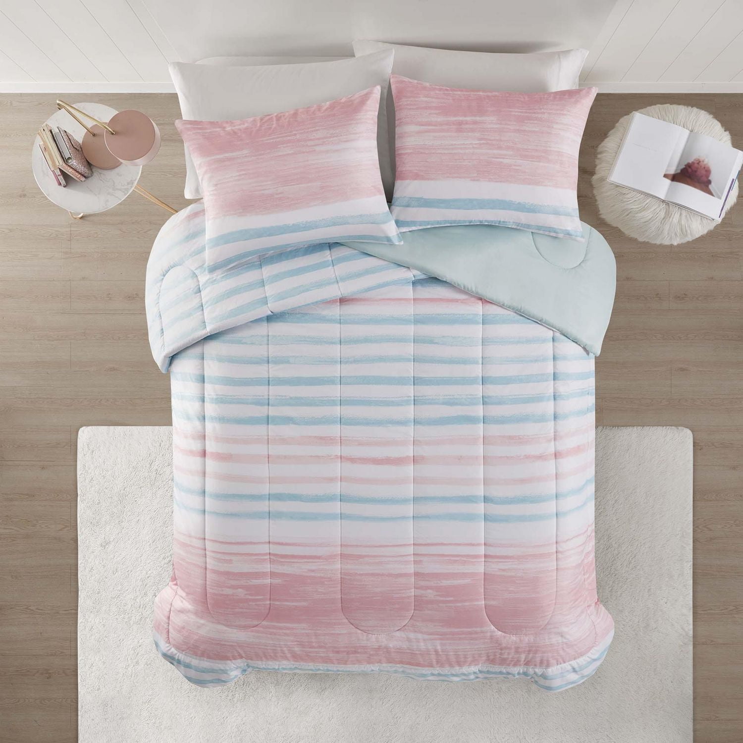 Mainstays Kids Aqua Comforter Set