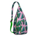 thumbnail image 1 of Aesthetic Sling Backpack - Fashion Forward Colorful Abstract Print Crossbody Bag, Multi-Pocket Organization, 1 of 4