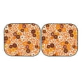 thumbnail image 5 of Lsque Hippie Ditsy Floral 2 PCS Windshield Sun Shade | CarFoldable Window Covers | Car Accessories Reflect UV for Universal Cars SUV Truck | Medium, 5 of 7