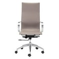 thumbnail image 3 of Glider Hi Back Office Chair Taupe, 3 of 3