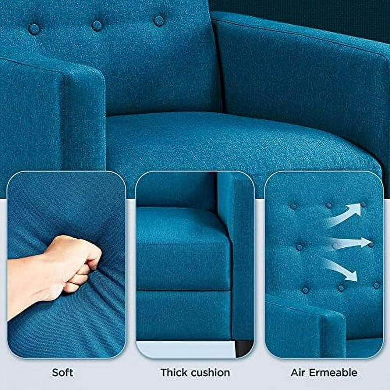 DIKTESSA Fabric Recliner Chair Mid Century Modern Recliner Adjustable Single Recliner Sofa with Thicker Seat Cushion Tufted Upholstered Sofa with Pocket Spring for Living Room Bedroom Gra Walmart