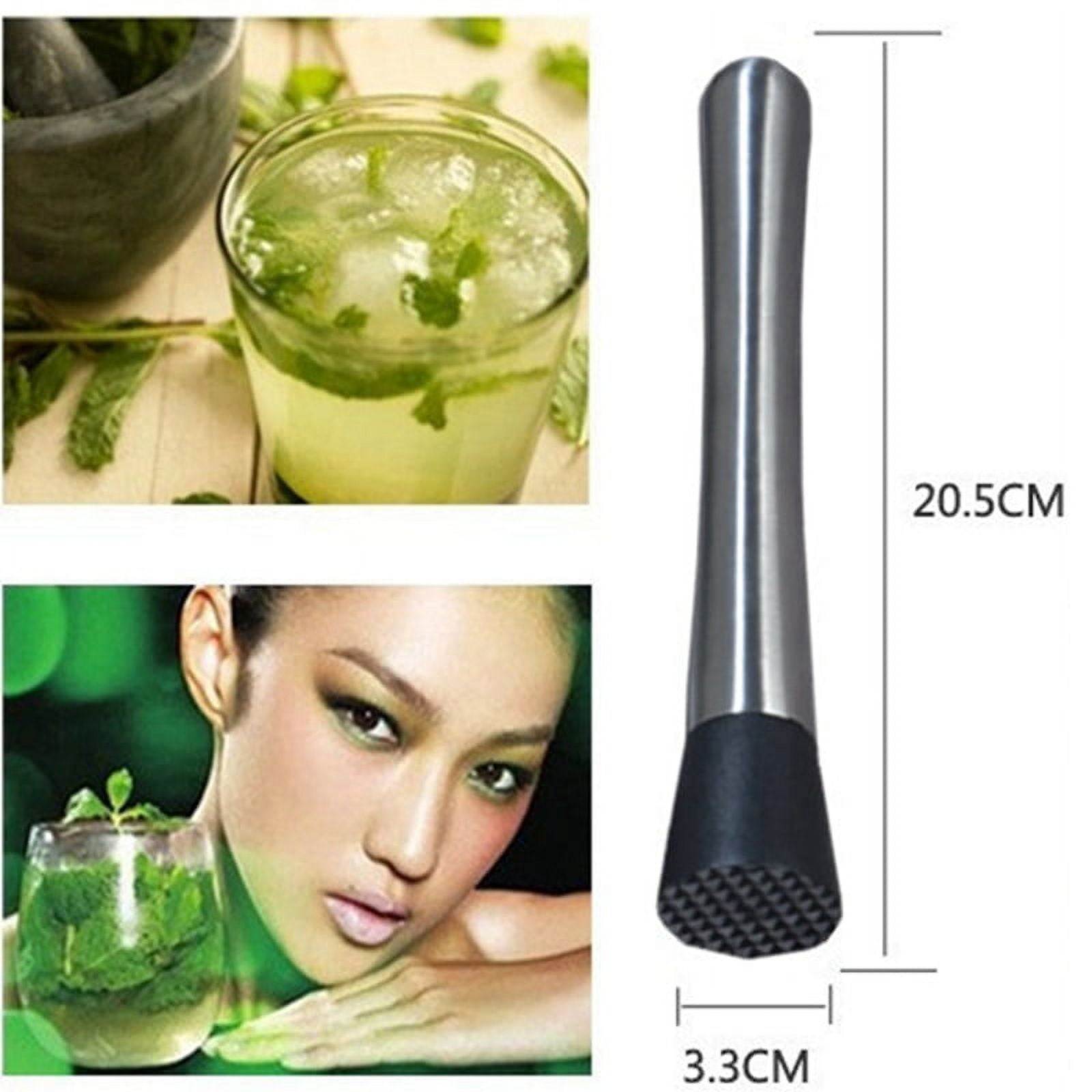  Barvivo Drink Muddler for Cocktails - 8 Inch Professional  Stainless Steel Muddler - Durable Cocktail Muddler Set Drink Smasher &  Mojito Muddler - Wine Accessories Ideal Valentines Day Gifts for Him