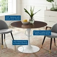 thumbnail image 4 of Modway Lippa 39.5" Round Modern Wood/Metal Dining Table in Cherry/White, 4 of 6
