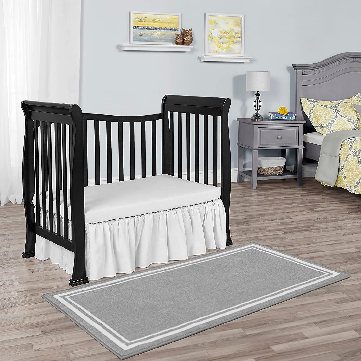 Dream On Me Violet 4 In 1 Convertible Mini Crib In Black