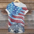 thumbnail image 7 of Linfrsh Fourth Of July Tops for Women 4th of July Shirts for Women America Printed Tshirt Patriotic Vintage USA Tee Tops(Blue,2XL), 7 of 7