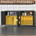 thumbnail image 5 of 36" Metal Office Storage Locking Cabinet, Lockable Garage Storage Cabinets, High Office File Cabinet with Adjustable Shelves for Garage(Black), 5 of 7