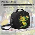 thumbnail image 5 of Jeiento Green Axolotl Kids Mini Lunch Bag with Crossbody Strap Insulated Lunch Bag Food Snack Cooler Container Bag for Girls, 5 of 6