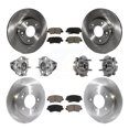 thumbnail image 1 of Transit Auto Front Rear Hub Bearings Assembly Disc Brake Rotors and Ceramic Pads Kit (10Pc) for Car 2019-2021 Hyundai Veloster Naturally Aspirated - Left Right Side (Driver Passenger) KBB-131018, 1 of 11