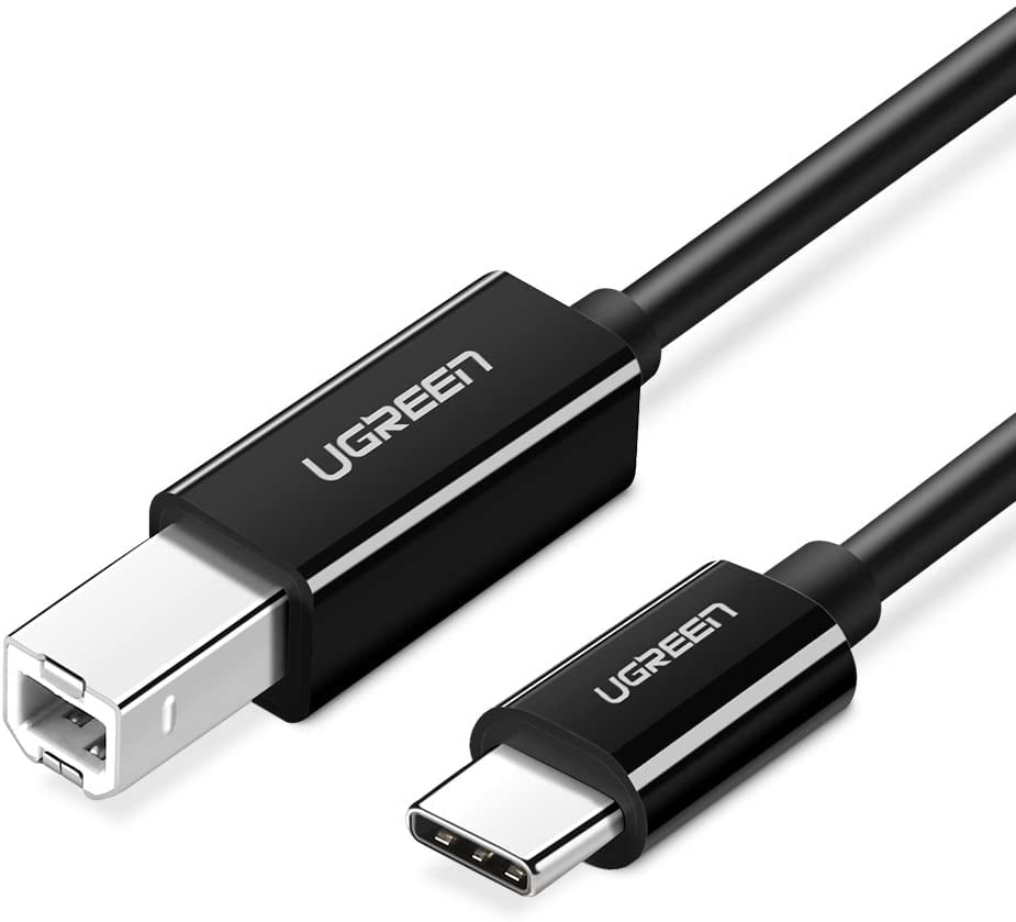 Basesailor USB Printer Cable with USB Type C to USB Adapter,USB 2.0 A-Male to B-Male Scanner Cord Compatible with Brother Xerox Lexmark and More HP Epson Canon Dell 6.6 FT Samsung