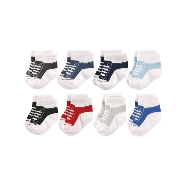 Hudson Baby - Sneaker Crew Socks, 8-Pack (Baby Boys) - Walmart.com ...