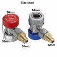 thumbnail image 3 of 2x R134a Quick Connector Adapter Coupler Auto A/c Manifold Gauge Low/high Hvac, 3 of 3