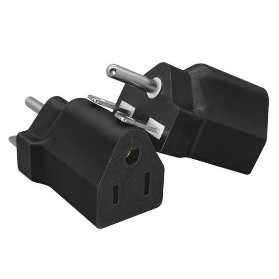 Strhowill (2pack) NEMA 6-15P to 5-15R AC Power Converter,USA NEMA 6-15P 3 Prong Male Plug to 5-15R Female Socket Adapter,NEMA6-15P Male to 5-15R Female Power Adaptor,15A 250V