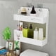 thumbnail image 2 of Soporte De Almacenamiento De Pared Blanco Contenedor De Almacenamiento De Pared Compuesto De Madera Y Plástico De Fácil Instalación Monstrate HA026859-02, 2 of 6