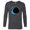 Charcoal Heather, variant on Marvel Moon Knight Blue Crescent Logo - Long Sleeve T-Shirt for Men - Customized-Athletic Heather