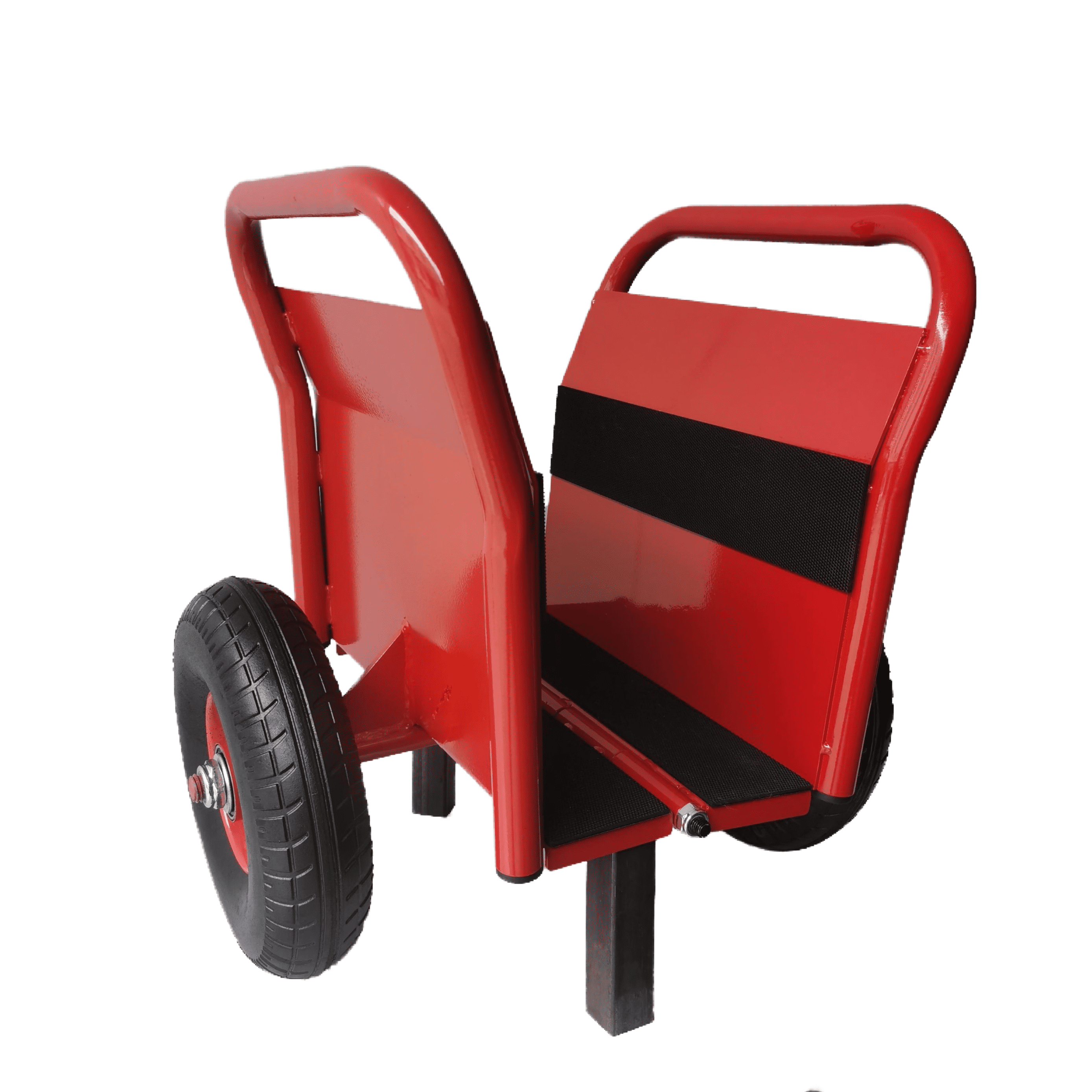 Olurrisa 1000 LB Capacity Panel Dolly with Auto-Clamp Design, Red Slab Cart with 10" Flat-Free Tires, All-Terrain Movement for Heavy Drywall and Construction Materials