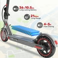 thumbnail image 3 of 350W Electric Scooter, 19Mph Speed & Up to 21 Miles Range, 8.5"Anti-skid solid tyre, Foldable Commuting E-Scooter for Adults, APP Control, Double Braking System Red, 3 of 8