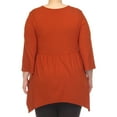 thumbnail image 3 of White Mark 3/4 Sleeve Empire Waist Top with Pockets (Women's & Women's Plus), 3 of 5
