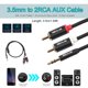 thumbnail image 2 of Cable De Audio Jack de 3,5 mm macho a 2 RCA Cable Auxiliar trenzado de algodón para cine en casa (0,5 m) Likrtyny  Para estrenar, 2 of 8