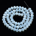 thumbnail image 3 of 1 strand Electroplate Glass Beads Strands Imitation Jade Beads Pearl Luster Plated Faceted Rondelle Light Blue 8x6mm Hole: 1mm 68~70pcs/strand 16 inch(40cm), 3 of 3
