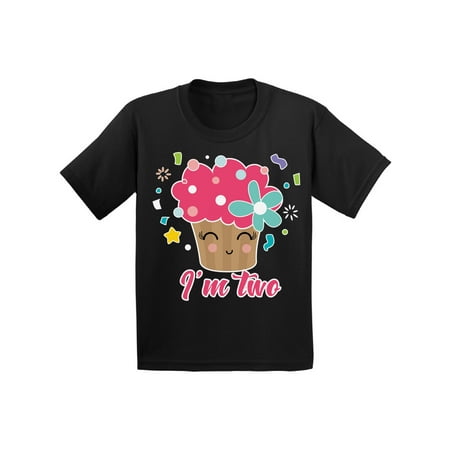 

24 Months B-Day Boys Outfits - Cute Baby Boy Baby Girl Shirt Two Years Old - Cupcake I m 2 Infant Tee
