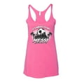 thumbnail image 2 of Wild Bobby It's About To Get Miami Soccer Skyline Sports Women Tri-Blend Racerback Tank Top, Vintage Pink, X-Large, 2 of 5