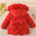 thumbnail image 4 of Toimothcn Girl'S Puffer Jacket Simple Solid Color Long Sleeve Hooded Down Jacket Hooded Thickened Warm Loose Fit Zipper Up Winter Coat Comfy Girls Clothing, 4 of 4