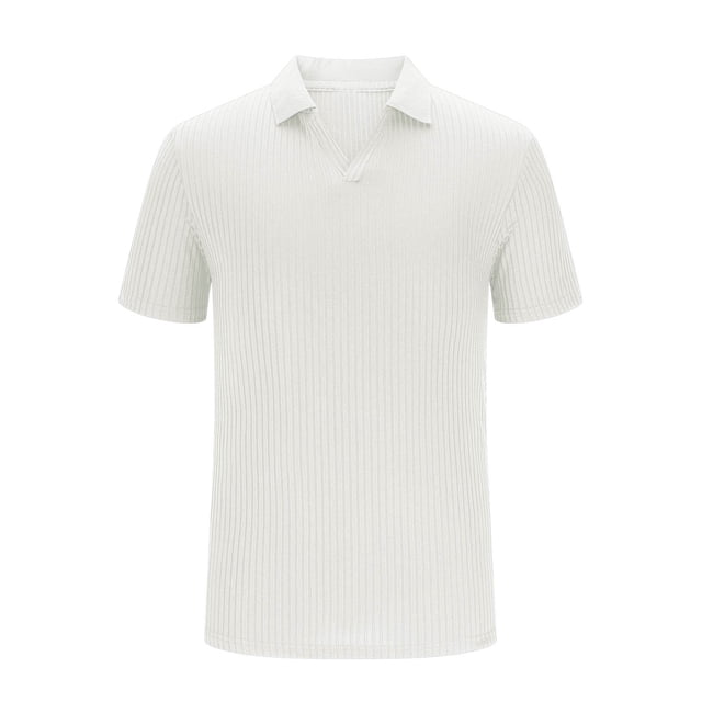 pstuiky camisetas para hombre, Blusa informal de manga corta con cuello en V, transpirable y abotonada para hombre camisetas de hombre l