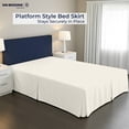 thumbnail image 2 of SGI bedding 14 inch Drop Bed Skirt California King Size Platform Style, Classic Tailored Look, Elegant Pleated Style Dust Ruffle, Split Corners, Wrinkle Resistant Microfiber - Cream, 2 of 8