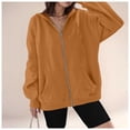 thumbnail image 2 of Uqiangy Crewneck Sweatshirt Crew Neck Sweatshirts Women Womens Crewneck Sweatshirt Tunic Sweatshirt Zip Up Hoodie Women Crewneck Sweatshirts Women Womens Zip Up Hoodies Brown L, 2 of 9