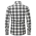thumbnail image 3 of ZCFZJW Mens Casual Plaid Shirts Button Down Long Sleeve Regular Fit T Shirts Buffalo Plaid Dress Work Shirt with Pocket Black M, 3 of 3