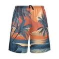 thumbnail image 2 of Men's Pajama Bottoms Athletic Shorts For Men Casual Cotton Beach and The Palm Trees, 2 of 7