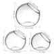 thumbnail image 3 of Juego de 3 macetas de vidrio para plantas aéreas, ideales para decorar tu hogar u oficina., 3 of 7