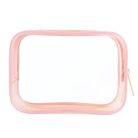 Coofit Makeup Bag Plastic Clear Portable Cosmetic Storage Pouch Toiletry Bag for Women Girls