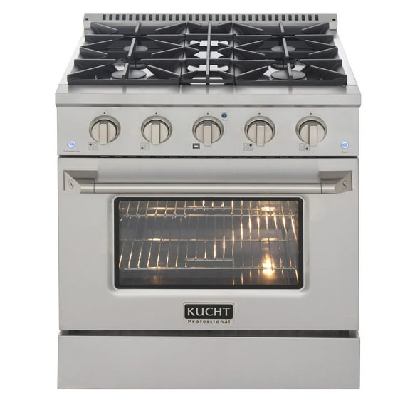 30 in. 4.2 cu. ft. Dual Fuel Range for Natural Gas  in Stainless Steel.