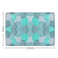 thumbnail image 5 of Turquoise Floral and Petal Flannel Non Slip Door Rugs,Washable Door Mats Indoor,Decorative Door Mats,Dirt-Resistant and Absorbent Doormat for Entrance,Bedroom,Kitchen,Bathroom,23.5"x16", 5 of 5