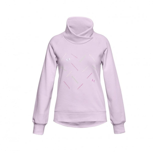 Sudadera Under Armour Rival Fleece Wrap Neck Niña Lila Y/XS