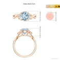 thumbnail image 5 of Angara Natural 1.6 Ct. Aquamarine Solitaire Ring in 14K Rose Gold for Women (Ring Size: 6), 5 of 9