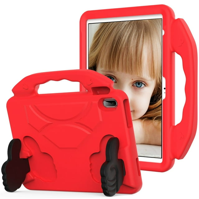 Pour ipad 10e Génération Étui EVA Housse pour Enfants pour ipad 9e Génération 5e / 6e air 2 3 4 Support Housse de Tablette pour ipad pro 11 Étui Rouge ipad 10e(2022)