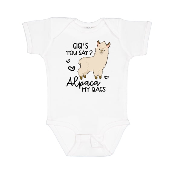 Inktastic Gigi's You Say Alpaca My Bags Boys or Girls Baby Bodysuit