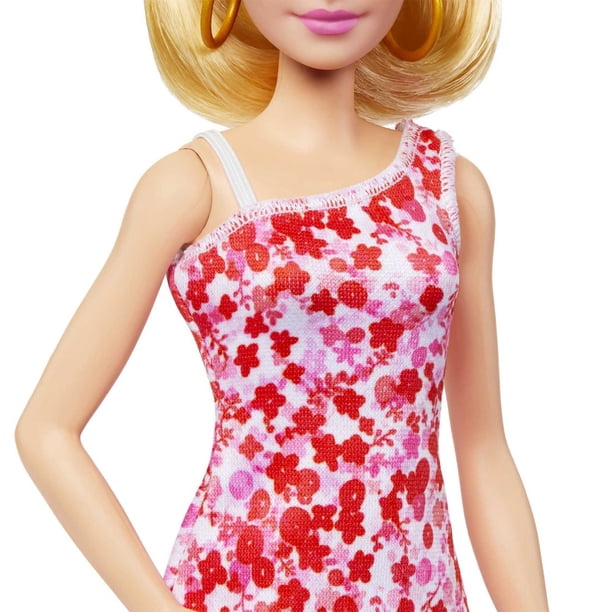 Barbie Fashionistas Doll #205 with Blond Ponytail and Floral Dress, 11.73  in - Walmart Business Supplies