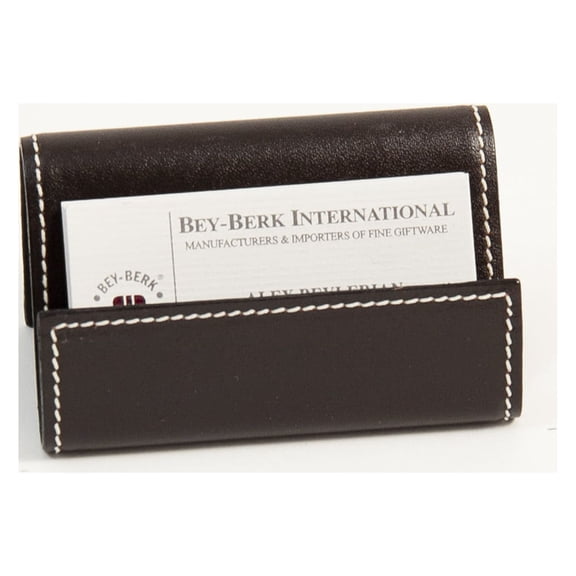 Coco Brown Leather Business Card Holder.