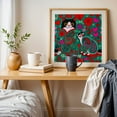 thumbnail image 4 of Pop art spirals cats - Illustration Cat Floral Pop Art Pattern Modern Art Whimsical Animal Unframed Wall Art Print 36 x 36 inches, 4 of 9