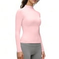 thumbnail image 4 of Women's Turtleneck Tops Mock Neck Long Sleeve Slim Fitted Shirts Lightweight Trendy Shirt Stretch Base Layer Tees Basic Classic Blouses Casual Business Outfits Spring Tops 2026, 4 of 9