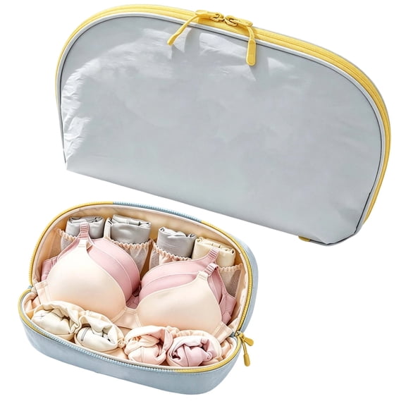 3-in-1 Travel Underwear Storage Bag, Lightweight Material, Compact Size, Zippered Closure Foldable Design for Travel Everyday Organization